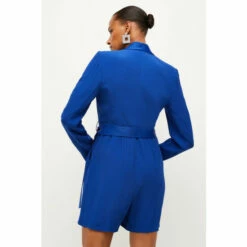 Outlet 🥰 KarenMillen Tuxedo Wrap Playsuit For Female ⭐ -Karen Millen Sales unnamed file 1025