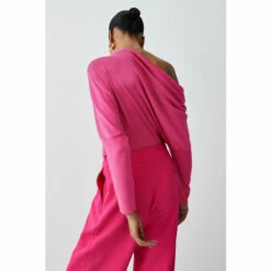 Hot Sale 👏 KarenMillen Viscose Blend Knitted Drape Shoulder Jumper For Female 👍 -Karen Millen Sales unnamed file 1097