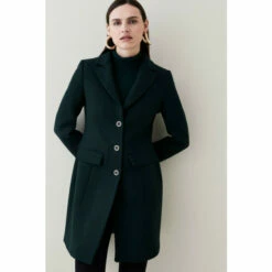 Best Pirce ✨ KarenMillen Italian Wool Tailored 🧥 Coat For Female 🎉