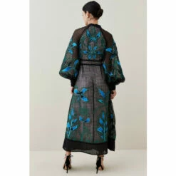 Coupon ✨ KarenMillen Geo And Floral Applique Organdie Maxi 👗 Dress For Female 👍 -Karen Millen Sales unnamed file 1185