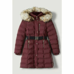 Best Sale 🔔 KarenMillen Belted Puffer Faux Fur Midi Length Hooded 🧥 Coat For Female 👍 -Karen Millen Sales unnamed file 1231