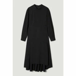 Deals 😀 KarenMillen Petite Soft Tailored High Low Sleeved Midi 👗 Dress For Female 👍 -Karen Millen Sales unnamed file 1313