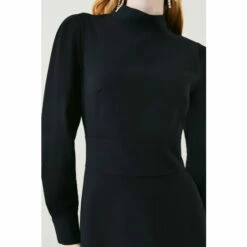 Deals 😀 KarenMillen Petite Soft Tailored High Low Sleeved Midi 👗 Dress For Female 👍 -Karen Millen Sales unnamed file 1315