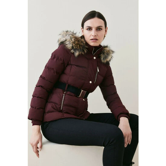 Brand new โค๏ธ KarenMillen Belted Puffer Faux Fur Short Hooded ๐งฅ Coat For Female ๐ 5 Brand new โค๏ธ KarenMillen Belted Puffer Faux Fur Short Hooded ๐งฅ Coat For Female ๐ - Image 5