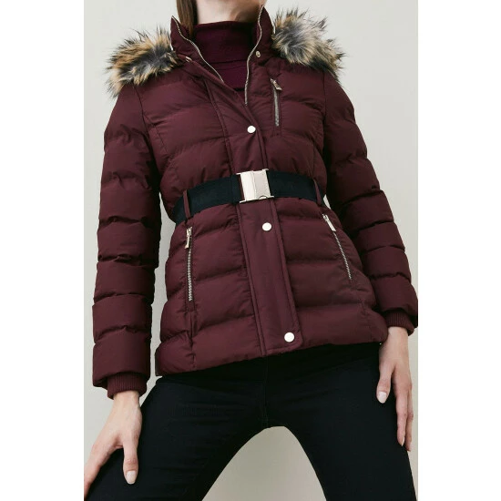 Brand new โค๏ธ KarenMillen Belted Puffer Faux Fur Short Hooded ๐งฅ Coat For Female ๐ 6 Brand new โค๏ธ KarenMillen Belted Puffer Faux Fur Short Hooded ๐งฅ Coat For Female ๐ - Image 6