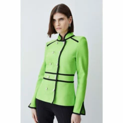 Flash Sale 🤩 KarenMillen Bandage Military Style Top For Female 👍