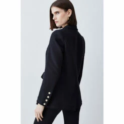New 🔥 KarenMillen Boucle Longline Double Breasted Tailored Blazer For Female ⭐ -Karen Millen Sales unnamed file 1367