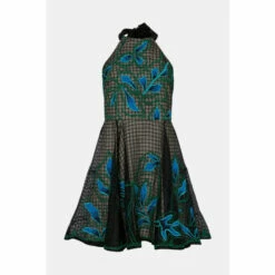 Hot Sale ⌛ KarenMillen Geo And Floral Applique Organdie Mini 👗 Dress For Female 🎁 -Karen Millen Sales unnamed file 1375