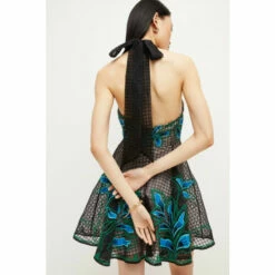 Hot Sale ⌛ KarenMillen Geo And Floral Applique Organdie Mini 👗 Dress For Female 🎁 -Karen Millen Sales unnamed file 1376