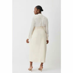 Best deal 🤩 KarenMillen Plus Size Compact Stretch Corset Seamed Midi 👗 Skirt For Female 😀 -Karen Millen Sales unnamed file 1393