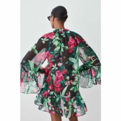 Buy 🎁 KarenMillen Tropical Printed Shirred Beach Mini 👗 Dress For Female 🛒 -Karen Millen Sales unnamed file 1399