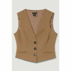 Best deal 😍 KarenMillen Premium Wool Flannel Waistcoat For Female ❤️ -Karen Millen Sales unnamed file 1406