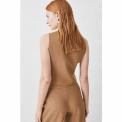 Best deal 😍 KarenMillen Premium Wool Flannel Waistcoat For Female ❤️ -Karen Millen Sales unnamed file 1407