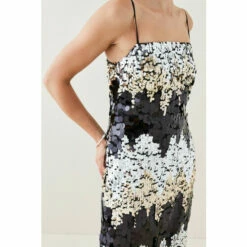 Cheapest 👏 KarenMillen Disc Sequin Strappy Woven Midi 👗 Dress For Female ❤️ -Karen Millen Sales unnamed file 1412