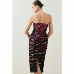 Brand new 😍 KarenMillen Abstract Sequin And Embroidery Bandeau 👗 Dress For Female ✔️ -Karen Millen Sales unnamed file 1419