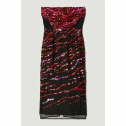 Brand new 😍 KarenMillen Abstract Sequin And Embroidery Bandeau 👗 Dress For Female ✔️ -Karen Millen Sales unnamed file 1420