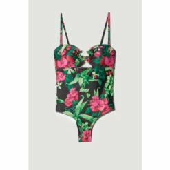 Buy 🔔 KarenMillen Tropical Print Gold Trim Cut Out 🩱 Swimsuit For Female 🌟 -Karen Millen Sales unnamed file 1426
