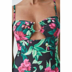 Buy 🔔 KarenMillen Tropical Print Gold Trim Cut Out 🩱 Swimsuit For Female 🌟 -Karen Millen Sales unnamed file 1429