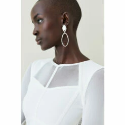 Best Sale ✨ KarenMillen Sheer Panelled Knit Bandage Top For Female 🥰 -Karen Millen Sales unnamed file 1473