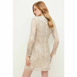Coupon 😍 KarenMillen Crystal Embellished Fringed Mini 👗 Dress For Female 🧨 -Karen Millen Sales unnamed file 1485