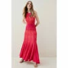 Discount 🎁 KarenMillen Contrast Jacquard Stud Detail Knit Maxi 👗 Dress For Female 🌟