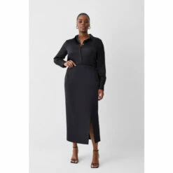Best Sale ⭐ KarenMillen Plus Size Italian Compact Scuba Jersey Pencil Midi 👗 Skirt For Female 🛒 -Karen Millen Sales unnamed file 1507