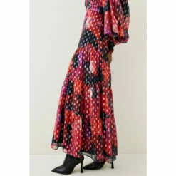 Buy 👍 KarenMillen Floral Metallic Beaded Cuff Woven Midi 👗 Dress For Female 🔥 -Karen Millen Sales unnamed file 1510