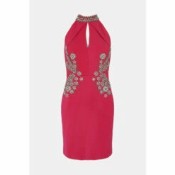 Top 10 ✔️ KarenMillen Ponte Key Hole Mini 👗 Dress With Crystal Embellishment For Female 🌟 -Karen Millen Sales unnamed file 1517