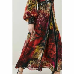 Budget 🎁 KarenMillen Tall Exploded Floral Studded Lace Midi 👗 Dress For Female ✨ -Karen Millen Sales unnamed file 1537