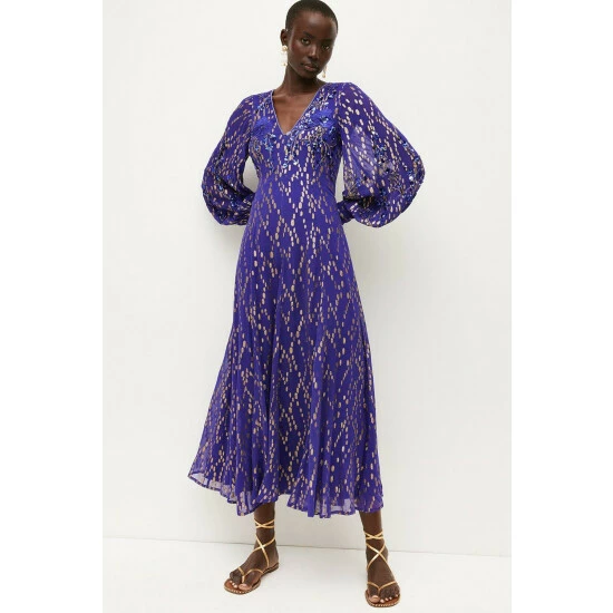Cheapest ๐งจ KarenMillen Applique And Beaded Detail Woven Maxi For Female ๐ 1 Cheapest ๐งจ KarenMillen Applique And Beaded Detail Woven Maxi For Female ๐