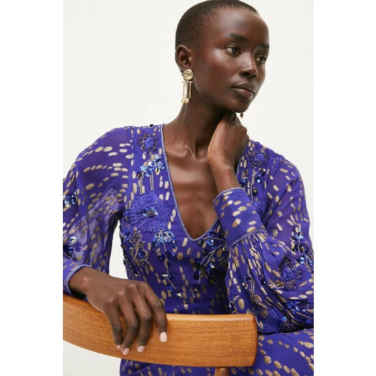 Cheapest ๐งจ KarenMillen Applique And Beaded Detail Woven Maxi For Female ๐ 2 Cheapest ๐งจ KarenMillen Applique And Beaded Detail Woven Maxi For Female ๐ - Image 2