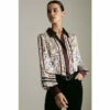 Best reviews of ❤️ KarenMillen Lydia Millen Petite Printed Woven 👕 Shirt For Female 🤩
