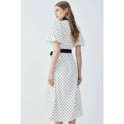 Top 10 😉 KarenMillen Pin Dot Twill Belted Midi 👗 Dress For Female 🎁 -Karen Millen Sales unnamed file 1657