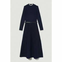 Deals 🥰 KarenMillen Tall Rib Knit Belted Midi 👗 Dress For Female 😀 -Karen Millen Sales unnamed file 166