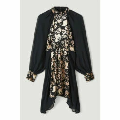 Cheapest ✔️ KarenMillen Animal Devore Panelled Georgette 👗 Dress For Female 🛒 -Karen Millen Sales unnamed file 1671