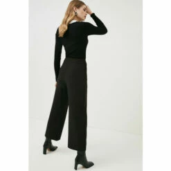 Deals ✔️ KarenMillen Compact Stretch Cropped Wide Trousers For Female 😍 -Karen Millen Sales unnamed file 1676