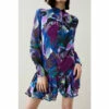 Buy 💯 KarenMillen Abstract Floral Georgette Woven Mini 👗 Dress For Female 🎁