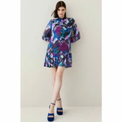 Buy 💯 KarenMillen Abstract Floral Georgette Woven Mini 👗 Dress For Female 🎁 -Karen Millen Sales unnamed file 1681