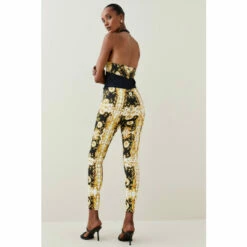 Cheapest 💯 KarenMillen Italian Satin Baroque Print Jumpsuit For Female 🌟 -Karen Millen Sales unnamed file 1688
