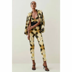 Cheapest 💯 KarenMillen Italian Satin Baroque Print Jumpsuit For Female 🌟 -Karen Millen Sales unnamed file 1691