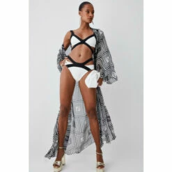 Hot Sale 🔔 KarenMillen Bandage Colour Block Strappy 👙 Bikini Bottoms For Female 🌟 -Karen Millen Sales unnamed file 1699