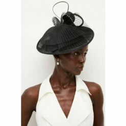 Flash Sale ✨ KarenMillen Pleated Spiral Trim Fascinator For Female ⭐ -Karen Millen Sales unnamed file 1703