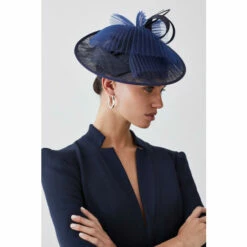Flash Sale ✨ KarenMillen Pleated Spiral Trim Fascinator For Female ⭐ -Karen Millen Sales unnamed file 1706