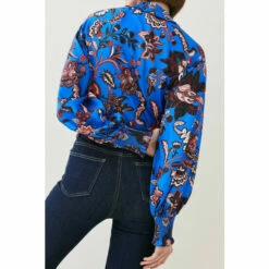 Hot Sale 🔥 KarenMillen Floral Shirred Detail Woven Blouse For Female 🧨 -Karen Millen Sales unnamed file 1711