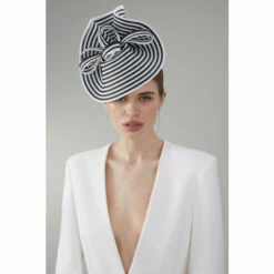 Wholesale 👏 KarenMillen Asymmetric Spiral Trim Fascinator For Female 🔥 -Karen Millen Sales unnamed file 1716