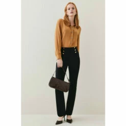 Best deal 🔥 KarenMillen Essential Techno Side Split Woven Trouser For Female 🧨 -Karen Millen Sales unnamed file 1757