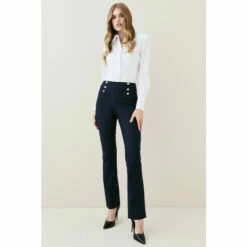 Best deal 🔥 KarenMillen Essential Techno Side Split Woven Trouser For Female 🧨 -Karen Millen Sales unnamed file 1758
