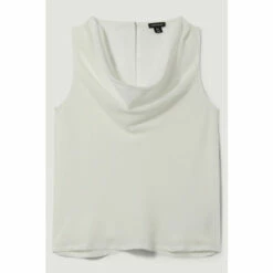 Wholesale 🎁 KarenMillen Georgette Cowl Neck Woven Blouse For Female ❤️ -Karen Millen Sales unnamed file 178