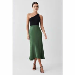 Brand new 😀 KarenMillen Petite Satin Viscose Woven 👗 Skirt For Female ⌛ -Karen Millen Sales unnamed file 1790