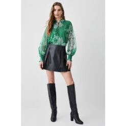 Promo 🔔 KarenMillen Floral Bloom Shirred Detail Woven Blouse For Female 🔥 -Karen Millen Sales unnamed file 1794